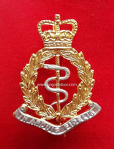 RAMC ROYAL ARMY MEDICAL CORP METAL CAP BERET BADGE BRITISH ARMY